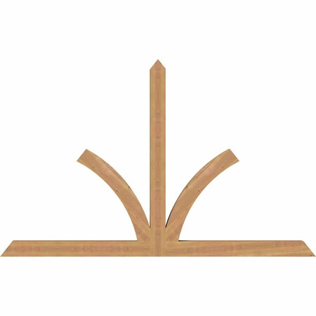Ekena Millwork Richland Timber Gable Bracket, Western Red Cedar, 72"W x 45"H x 3 1/2"D x 3 1/2"F, 15/12 Pitch GBW072X45X0404RIC00SWR